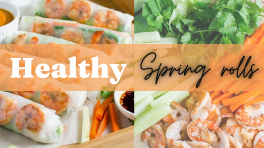 HEALTHY SPRING ROLLS WITH PEANUT BUTTER SAUCE